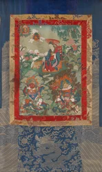 Dharmatala und Lokapalas Virupaksha und Vaishravana